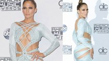 (VIDEO) AMAs 2015: Jennifer Lopez STUNS In Deep CLEAVAGE Cut-Out Gown