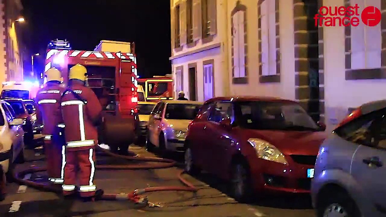 Incendie rue Ernest Renan à Brest