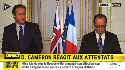 Cameron en français dans le texte : "Nous sommes solidaires avec vous"