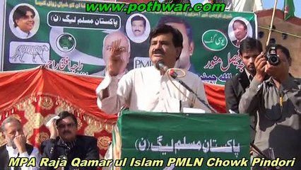 MPA Raja Qamar ul Islam PMLN Chowkpindori
