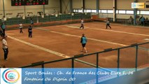 Second tour, point de précision, Fontaine contre Digoin, Club Elite Féminin J4, Sport Boules, saison 2015-2016