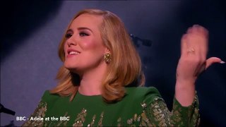 Adele gets the crowd to sing Someone Like You at the BBC