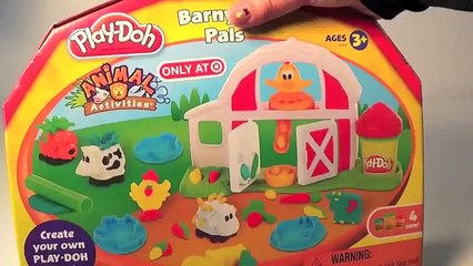 Play Doh amiguitos de la granja, Play Doh farm barnyard pals animal activities, mundo de jugutes