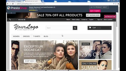PrestaShop Abandoned cart module (No need to setup CRON)