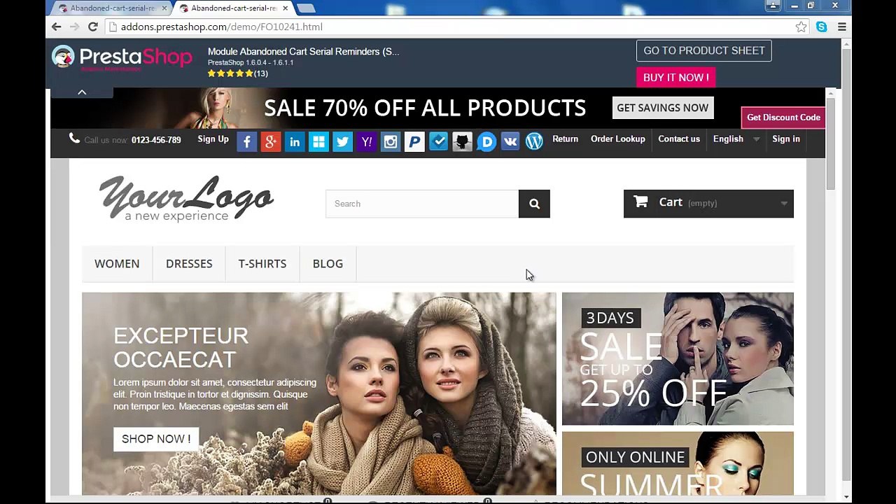 PrestaShop Abandoned cart reminder (Introduction)
