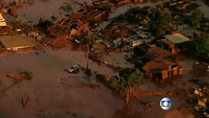 Mud from burst Brazilian dams flows out to sea
