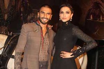 Ranveer & Deepika at the Bajirao Mastani Trailer Launch