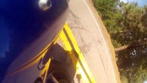 Motorcycle Crash Lowside, SlowMo added