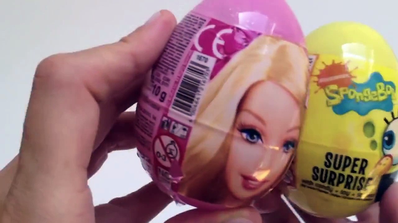 SpongeBob Surprise Egg, Barbie Surprise Egg and Peppa Pig Surprise Egg - Surprise Egg Toy Review