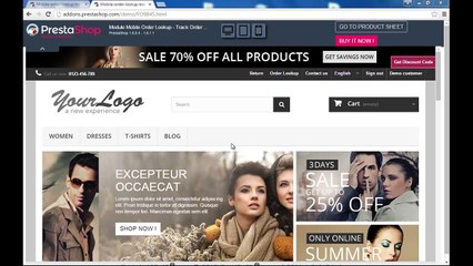 Prestashop mobile order lookup module (Registered customers benefits)