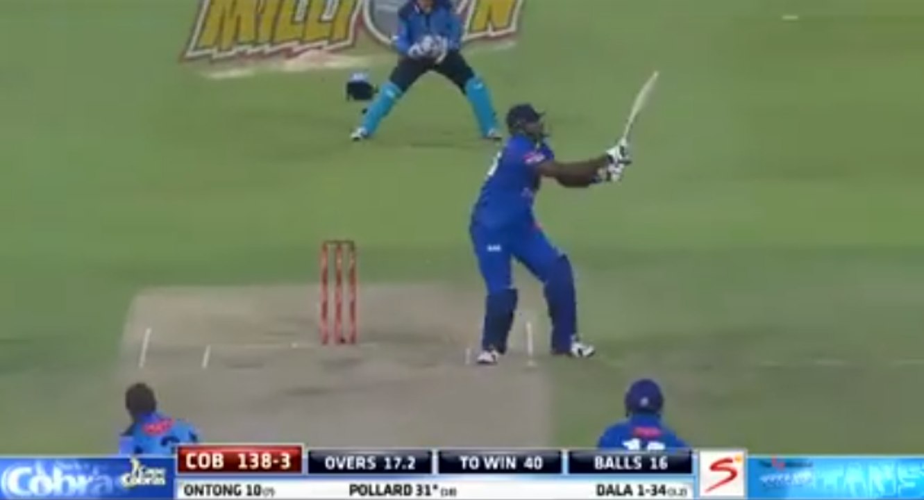 Pollard's Six hits Spectators Head!