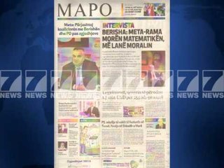 Gazetat shqiptare-Faqja e pare e shtypit te dites 21 qershor 2013
