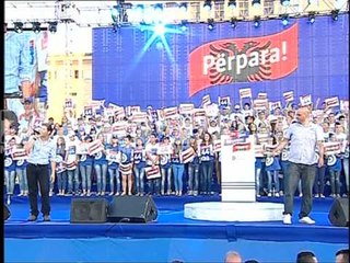 Ermal Mamaqi dhe Dr.Flori "Do te vij te dielen" mitingu i PD ne Tirane