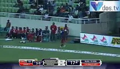 6 MASSIVE fours in a over of Dilshan bowling