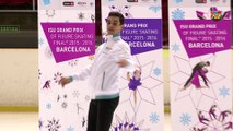 El patinador Javier Fernández, a la Pista del Gel del FC Barcelona