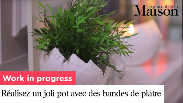 DIY : réalisez un joli pot avec des bandes de plâtre