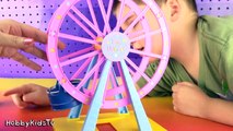 Peppa Pig Theme Park Big Wheel Ferris Wheel Peppa George Mummy Daddy Toy Review by HobbyKidsTV