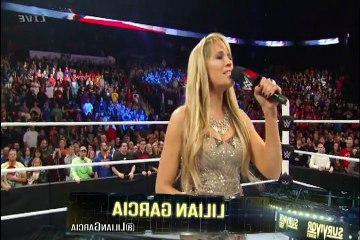 Lilian Garcia sings "America the Beautiful" at WWE Survivor Series 2015