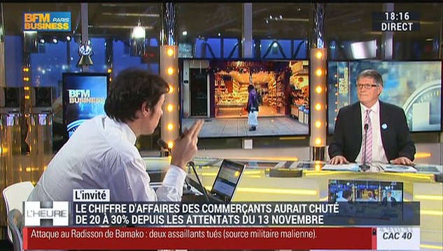 Le chiffre d'affaires des commerçants aurait chuté de 20 à 30 % depuis les attentats du 13 novembre - 20/11