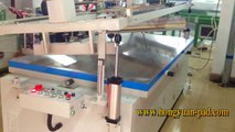 Large oblique arm screen printing machine