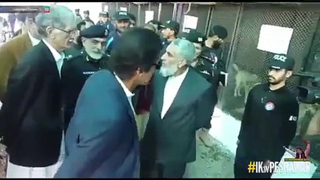 Imran Khan Inspecting Special K-9 Unit Dogs of KPK Police Explosive