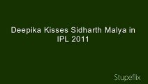 Deepika Padukone Siddhartha Mallya Kiss lips Lock IPL 2011