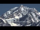 Brilliant Himalayan views of Garhwal peaks Jaonli, Srikantha, Gangotri and Rudragaira