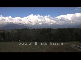 A peek at the Ladakh ranges from Kashmir Valley