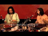 Pandit Bhajan Sopori and Abhay Rustum Sapori, renowned Santoor players from India