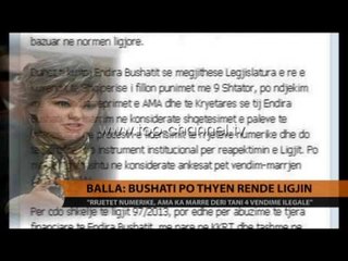 Balla: Bushati po shkel rëndë ligjin - Top Channel Albania - News - Lajme
