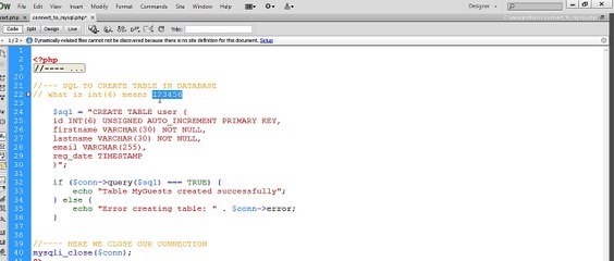 PART 3 HOW TO CREATE TABLE IN DATABASE USING PHP CODES