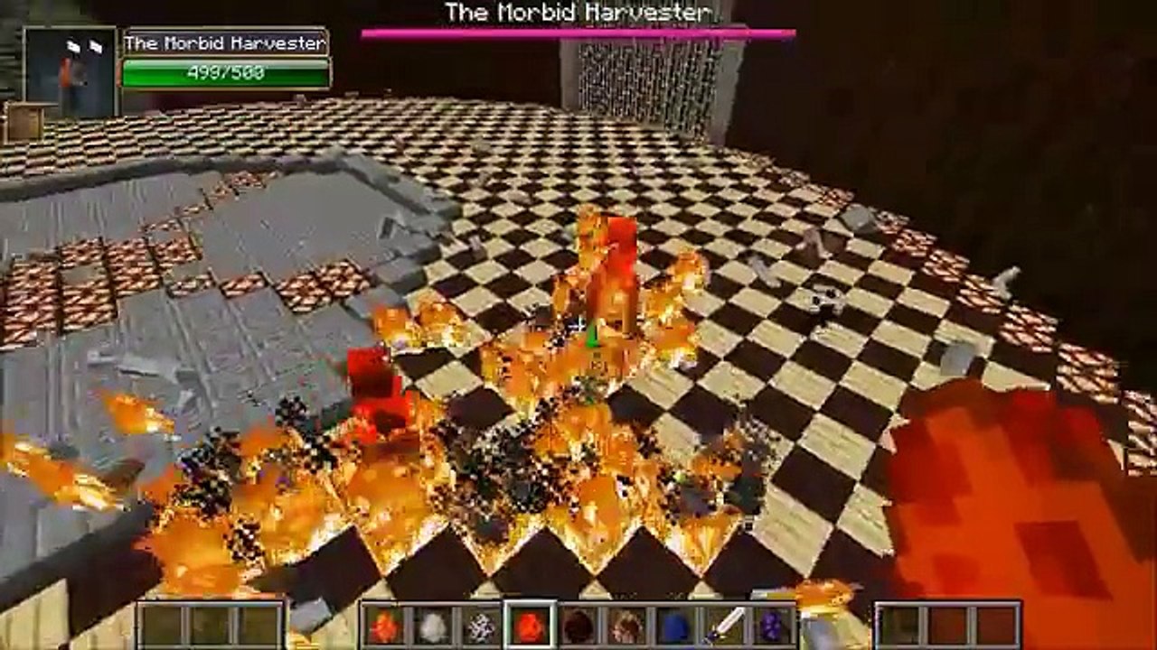 MORBID HARVESTER VS NASTYSAURUS & HAMMERHEAD - Minecraft Mob Battles - Mods