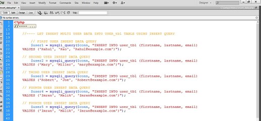 HOW TO INSERT MULTI USER DATA IN YOUR DATABASE TABLE PART 5