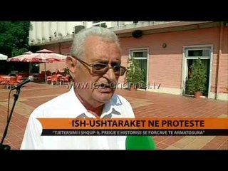 Ish-ushtarakët në protestë - Top Channel Albania - News - Lajme