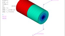 ANSYS Сопротивление материалов E-06 (кручение с зазором)