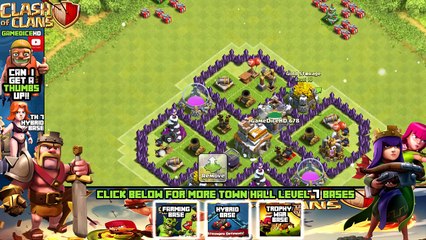 CLASH OF CLANS - TH7 HYBRID BASE BEST TOWN HALL 7 Defense Without The Barbarian KING(1)