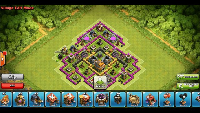 Clash of Clans - TH7 Hybrid Base + Defense Clip (Dragonstooth) Anti Giants, Healer, Dragon, Balloon