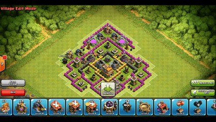 Clash of Clans - TH7 Hybrid Base + Defense Clip (Dragonstooth) Anti Giants, Healer, Dragon, Balloon