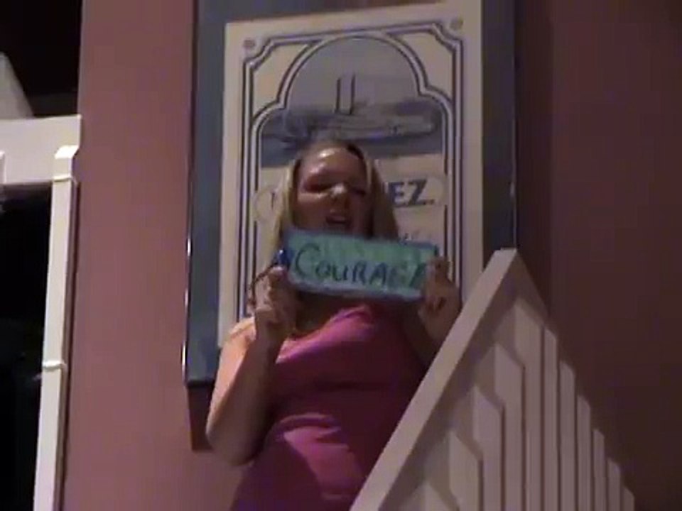 Girl sliding_falling down the stairs