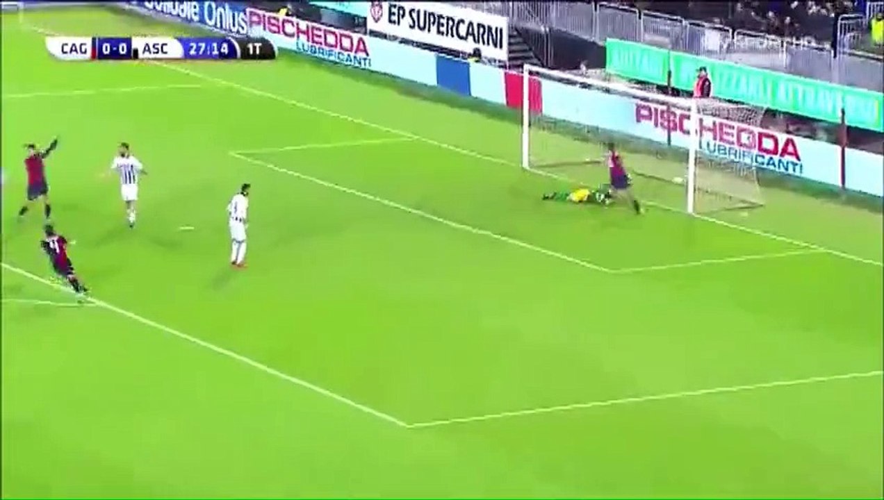 1-0 Niccolò Giannetti Goal Italy  Serie B - 23.11.2015, Cagliari Calcio 1-0 Ascoli Calcio