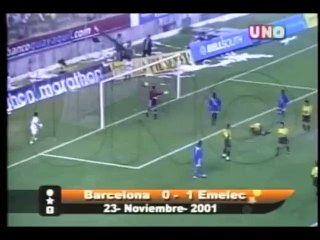 Barcelona 0 x 1 Emelec - (Gol de Augusto Poroso 23 Noviembre 2001)