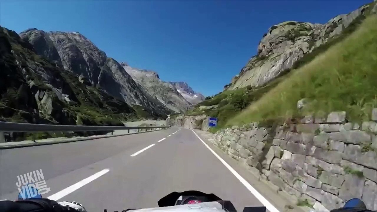 Motorcycle Almost Hit By Car Driving In Wrong L...