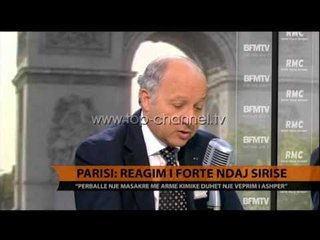 Parisi: Reagimi i fortë ndaj Sirisë - Top Channel Albania - News - Lajme