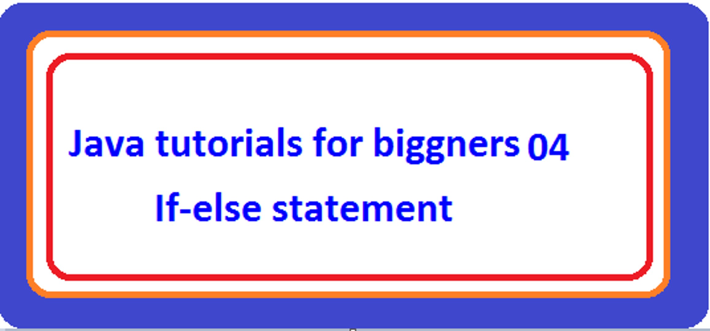 Java tutorial 04