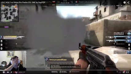 Pasha rewatching KQLY jumpshot - CS GO