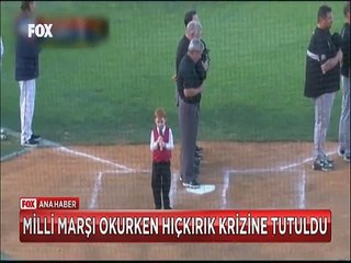 Milli marş okurken hıçkırık krizine giren çocuğun mücadelesi