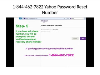 ## Toll Free { 1-844-462-7822 } Yahoo Password Reset Number