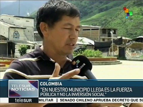 Colombia: campesinos del Cauca exigen al Estado inversión social