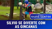 Silvio Santos se diverte com as Gincanas