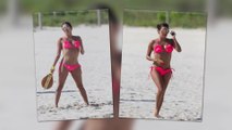 Eva Longoria Gets Cheeky in Micro String Bikini on Miami Beach